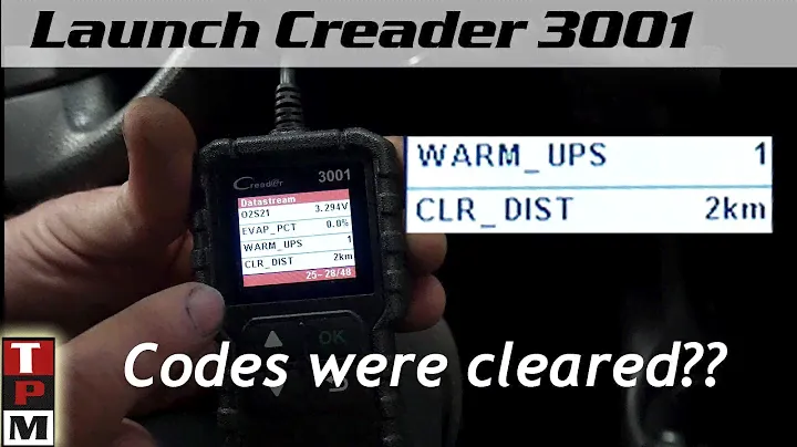 Launch Creader 3001 First time using checking readiness monitors