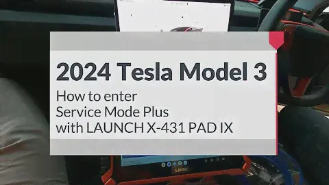 How to enter Tesla Service Mode Plus with X-431 PAD IX LINK | LAUNCH